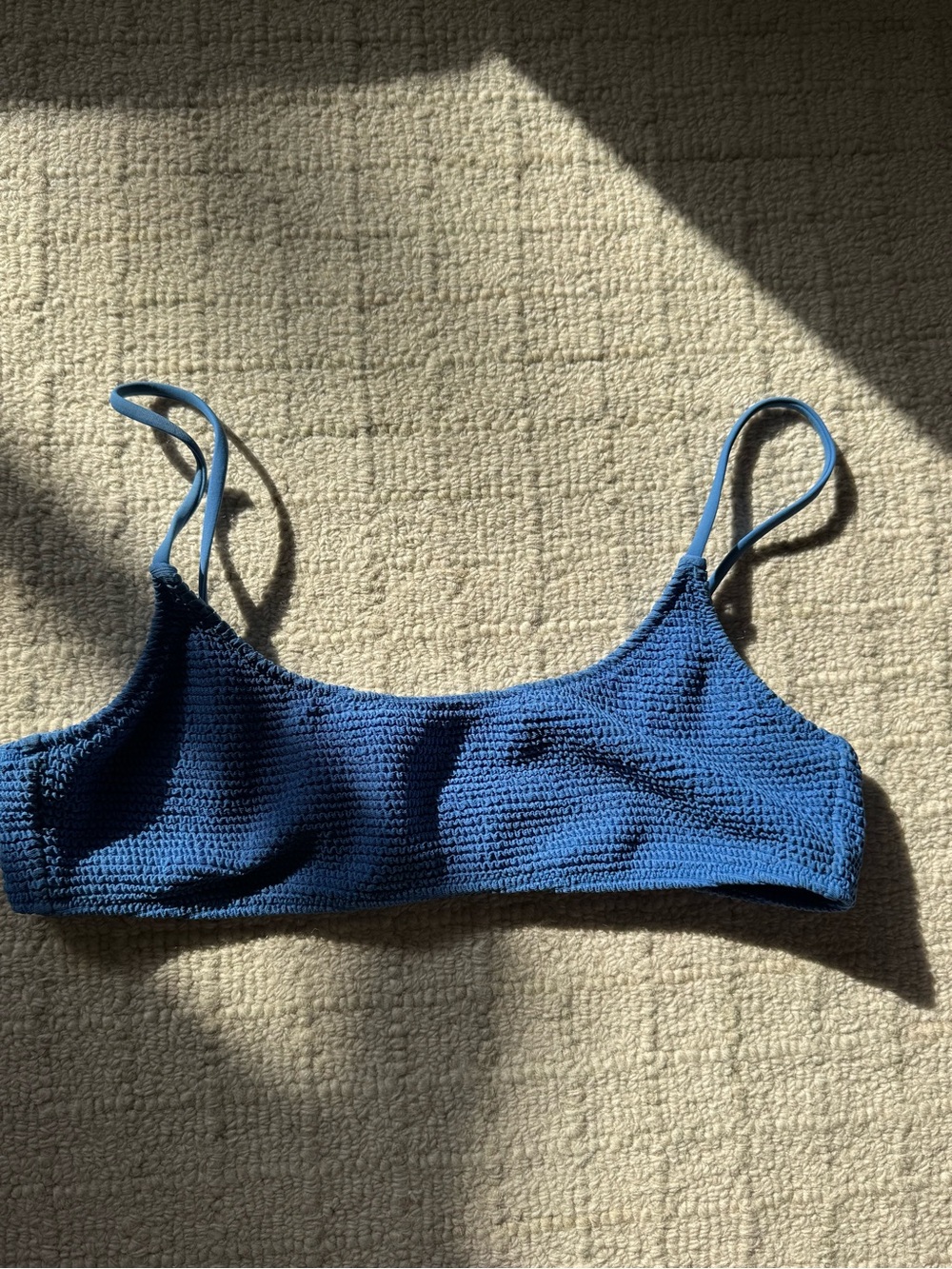 PacSun Textured Navy Blue Bikini Top